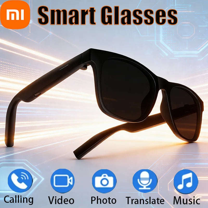 XIAOMI Smart Glasses Remote Control Touch Photo Camera Translator Voice Assistant Adults Sunglasses Wireless Bluetooth Glasses