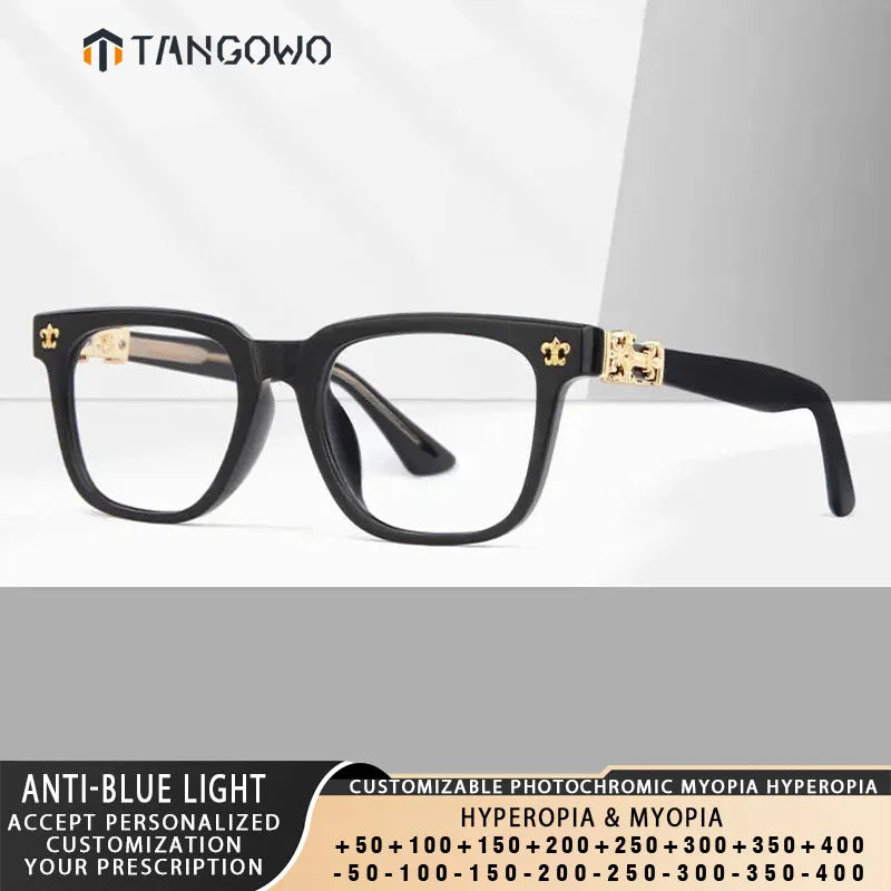 TANGOWO Anti-Blue Light Glasses for Men Women Fashion Square Frame Eyeglasses Computer Reading Eyewear Trendy All-Match Style